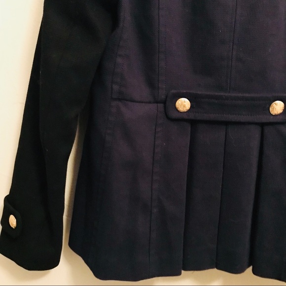 SOLD** Banana Republic Color Block Navy Pea Coat - Picture 5 of 8